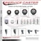 Service Caster 4 Inch Maroon Polyurethane Wheel Swivel 34 Inch Threaded Stem Caster with Brake SCC SCC-TS20S414-PPUB-MRN-TLB-34212 - alternate 2
